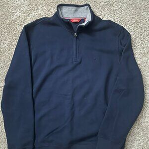 Blue IZOD Quarter-Zip Sweater (Size M)
